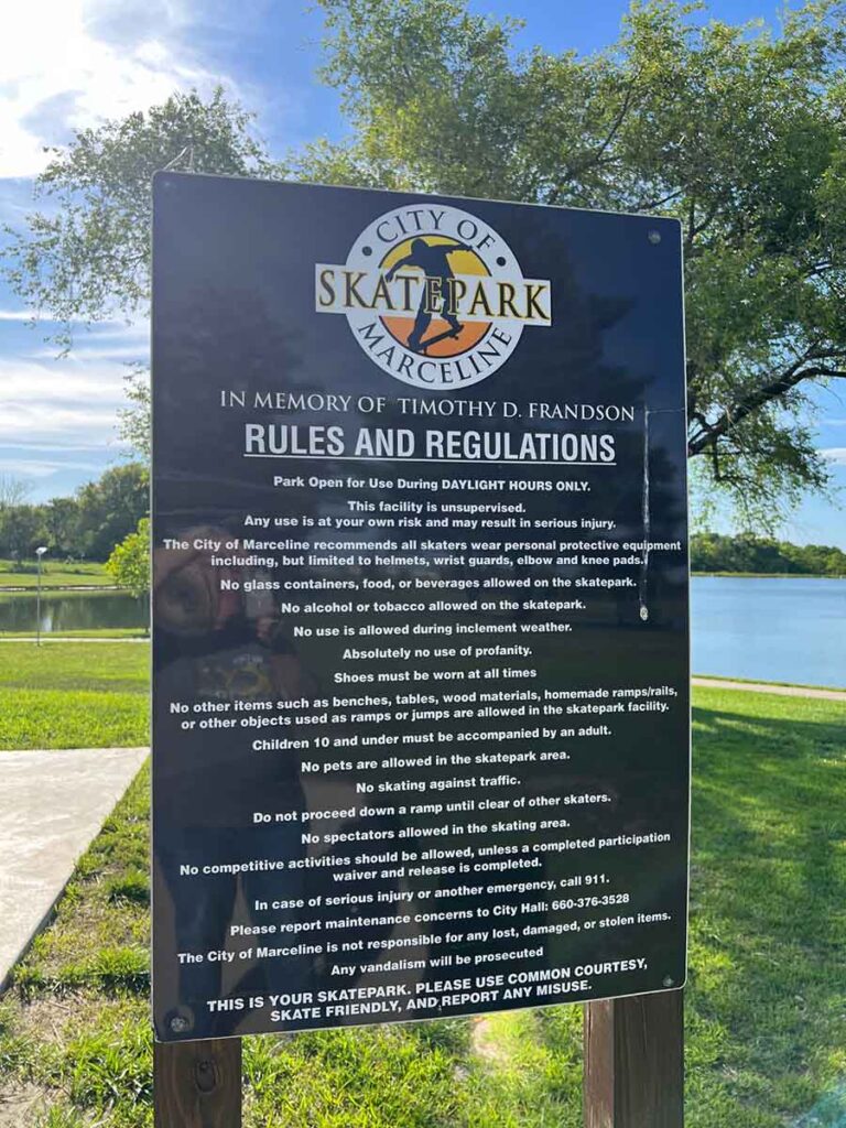 Marceline Skatepark - Skatepark Rules | Downtown Marceline Foundation